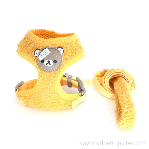 Popular Cozy Winter Style Cute Fleece Dog Harness